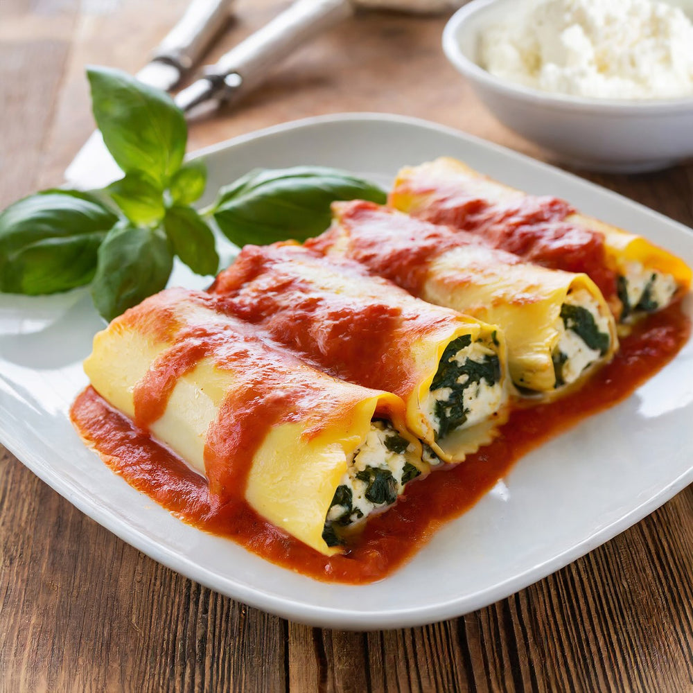 recipe : Ricotta & Spinach Cannelloni